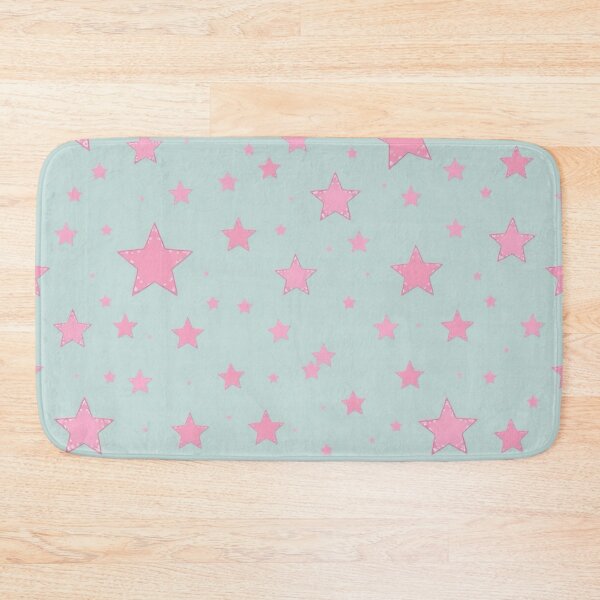 Item preview, Cute Pink Stars on Teal Pattern designed and sold by vstronaut1.