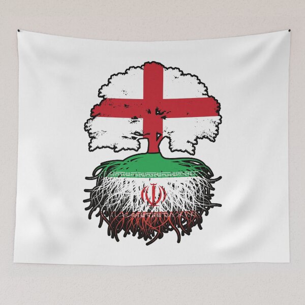 Item preview, Iran Iranian English England Tree Roots Flag designed and sold by FlagX.