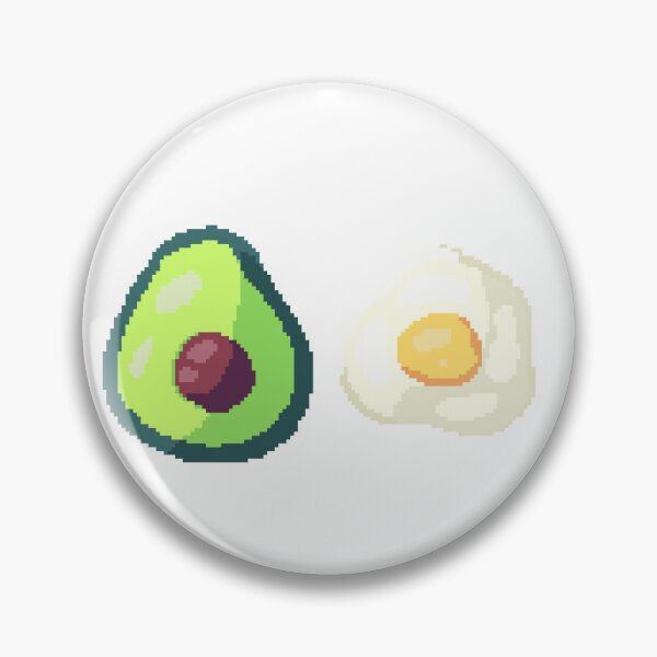 Item preview, Pixel art of avocado with fried egg designed and sold by ZerpaGiovanna.