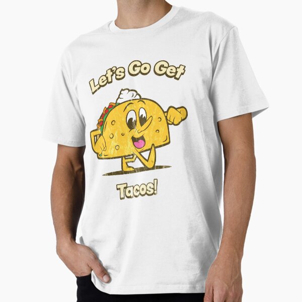 "Let's Go Get Tacos!" Retro Walking Taco Premium T-Shirt