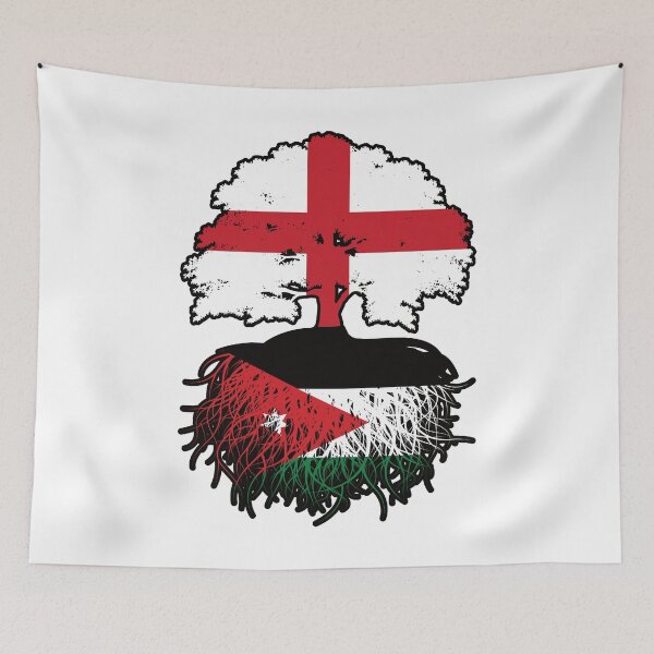Item preview, Jordan Jordanian English England Tree Roots Flag designed and sold by FlagX.
