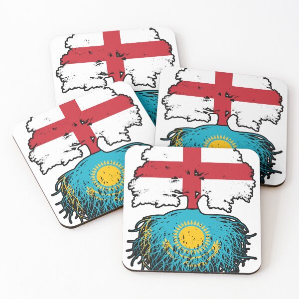 Item preview, Kazakhstan Kazakh English England Tree Roots Flag designed and sold by FlagX.