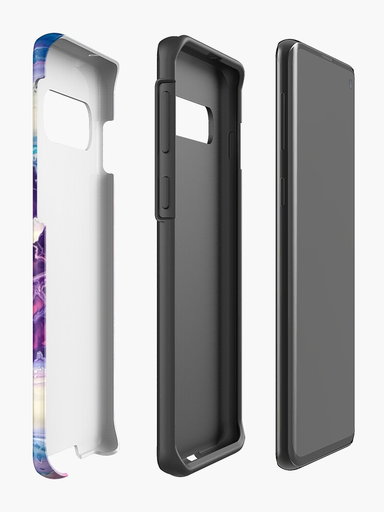 Coque et skin adhésive Samsung Galaxy ''Peinture originale rose & violet' : autre vue