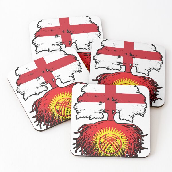 Item preview, Kyrgyzstan Kirghiz English England Tree Roots Flag designed and sold by FlagX.