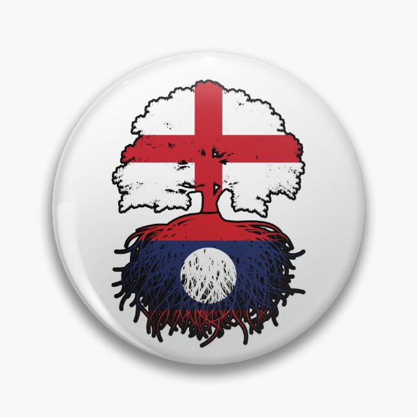 Item preview, Laos Laotian English England Tree Roots Flag designed and sold by FlagX.