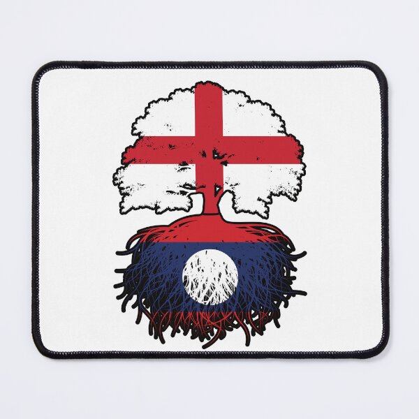 Item preview, Laos Laotian English England Tree Roots Flag designed and sold by FlagX.