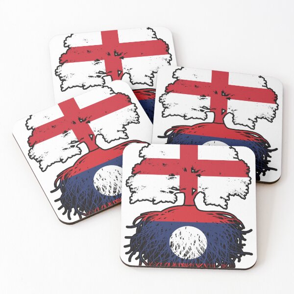 Item preview, Laos Laotian English England Tree Roots Flag designed and sold by FlagX.