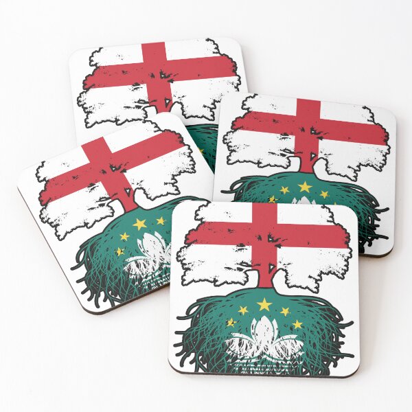 Item preview, Macau Macanese English England Tree Roots Flag designed and sold by FlagX.