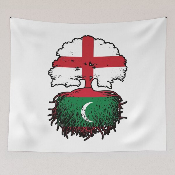 Item preview, Maldives Maldivian English England Tree Roots Flag designed and sold by FlagX.
