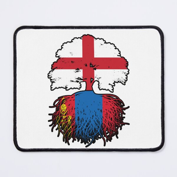 Item preview, Mongolia Mongolian English England Tree Roots Flag designed and sold by FlagX.