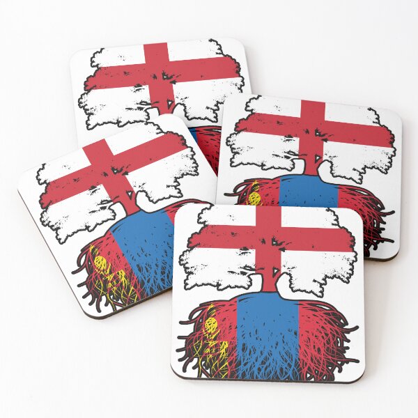 Item preview, Mongolia Mongolian English England Tree Roots Flag designed and sold by FlagX.