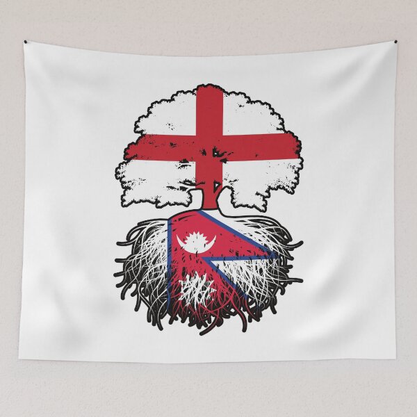 Item preview, Nepal Nepalese English England Tree Roots Flag designed and sold by FlagX.