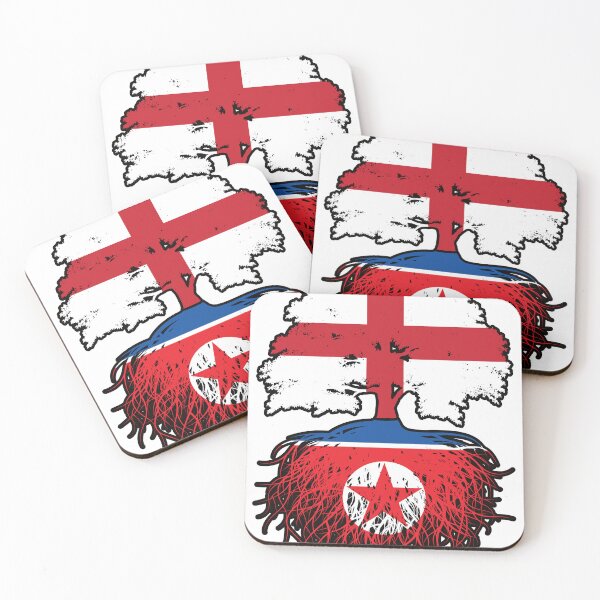 Item preview, North Korea North Korean English England Tree Roots Flag designed and sold by FlagX.