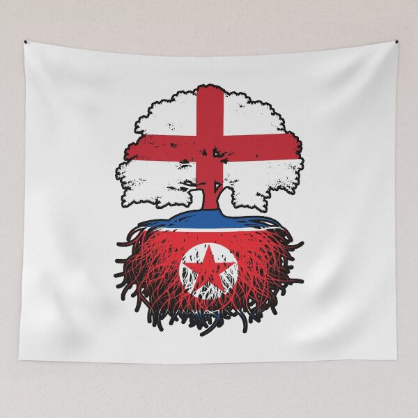 Item preview, North Korea North Korean English England Tree Roots Flag designed and sold by FlagX.