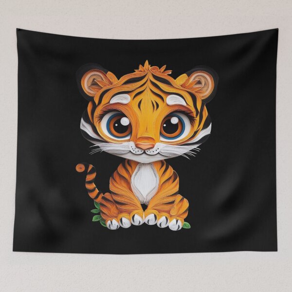 Item preview,  Cute Kawaii Baby Tiger designed and sold by PrintsByFrank.