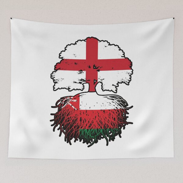 Item preview, Oman Omani English England Tree Roots Flag designed and sold by FlagX.