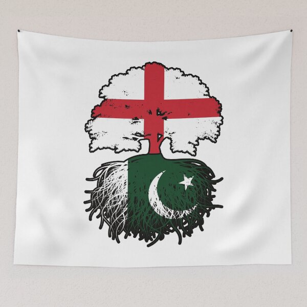 Item preview, Pakistan Pakistani English England Tree Roots Flag designed and sold by FlagX.