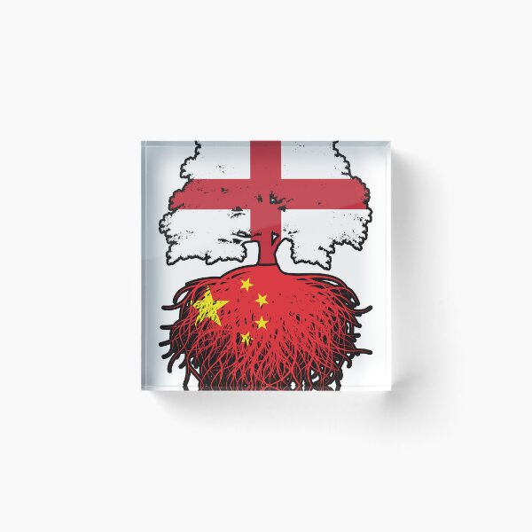 Item preview, China Chinese English England Tree Roots Flag designed and sold by FlagX.