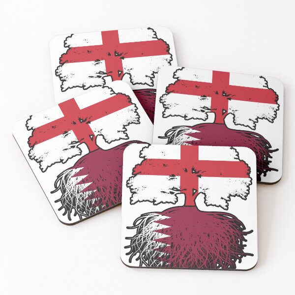 Item preview, Qatar Qatari English England Tree Roots Flag designed and sold by FlagX.
