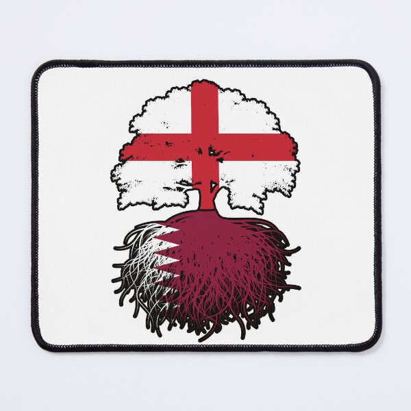 Item preview, Qatar Qatari English England Tree Roots Flag designed and sold by FlagX.