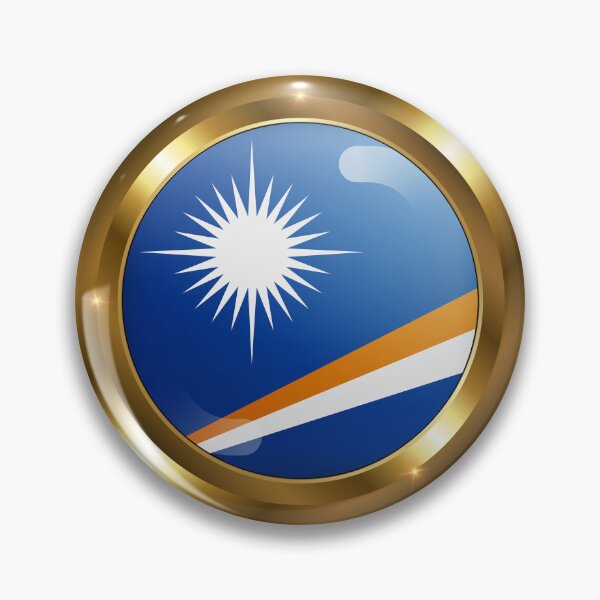 Item preview, Marshall Islands Flag 3D Golden Frame designed and sold by PatrioticElixir.