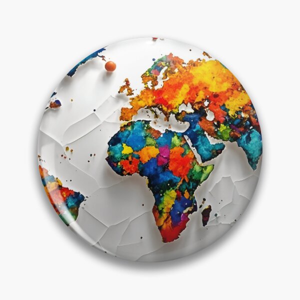 Item preview, Vibrant World Map Mural designed and sold by yaser1234.