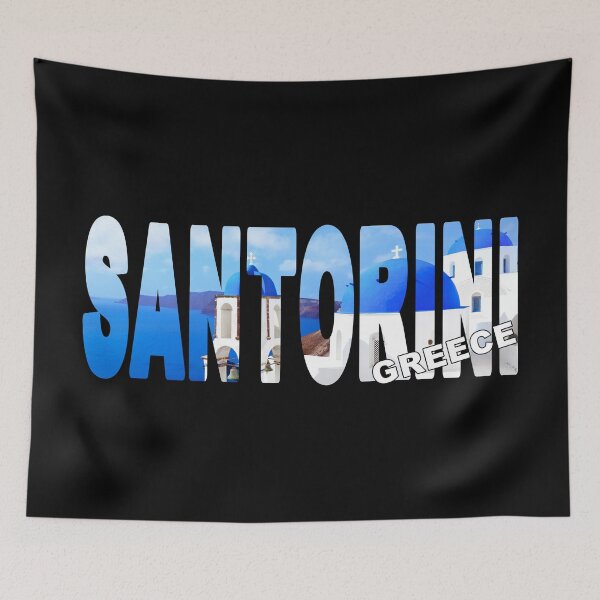 Item preview, SANTORINI Greece - Blue Domes Stunning Sunny Day designed and sold by Adam Gormley.