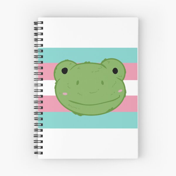 Item preview, frog + trans flag background designed and sold by FussyTortoise.