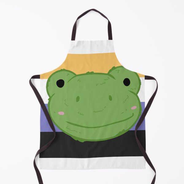 Item preview, frog + non-binary pastel background designed and sold by FussyTortoise.