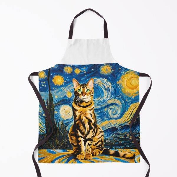 Item preview, Starry Night Bengal Cat – A Stunning Blend of Art and Elegance designed and sold by Fredster1966.