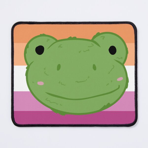 Item preview, frog + pastel lesbian background designed and sold by FussyTortoise.
