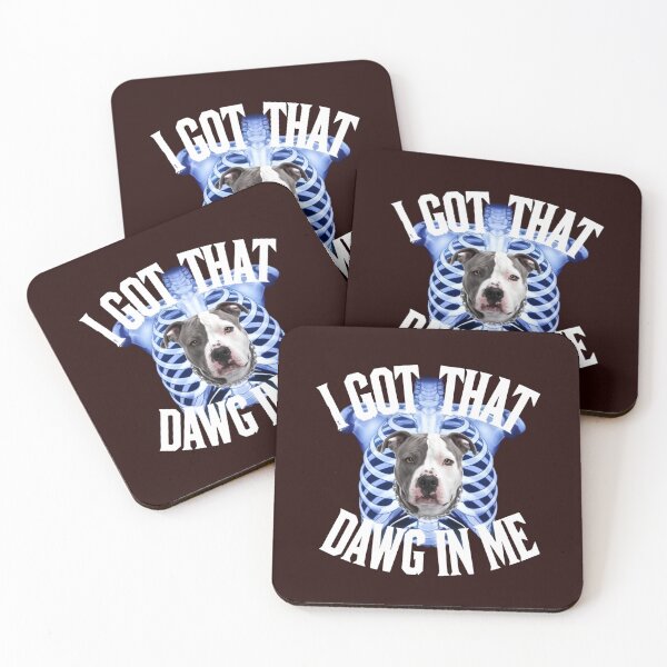Item preview, I Got That Dawg In Me Heart Pitbull Ironic Meme Viral Quote designed and sold by KamalaDesign.