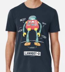 Camiseta premium para hombre LLAMABOT-01