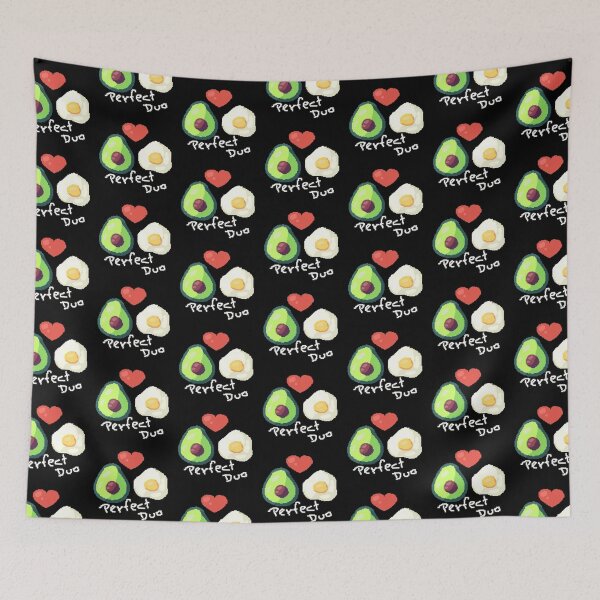 Item preview, Pixel art of avocado with fried egg and a perfect duo heart designed and sold by ZerpaGiovanna.