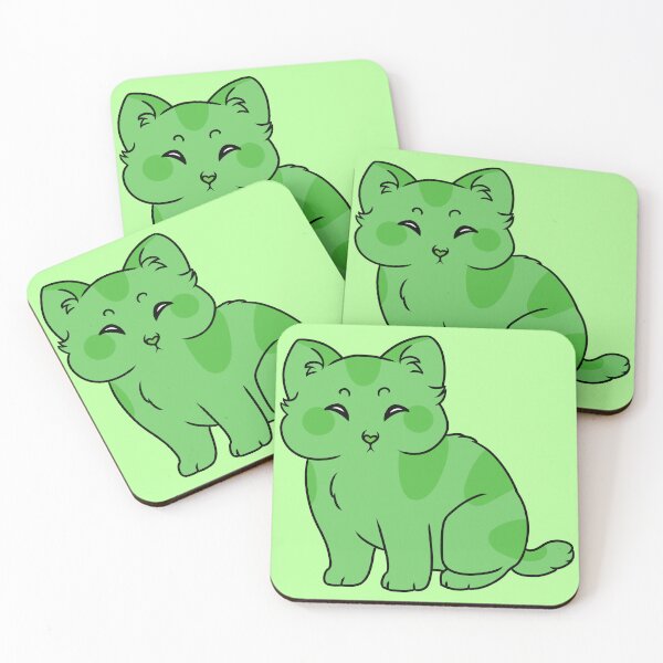 Item preview, Green Chibi Cat designed and sold by WindyFizz.