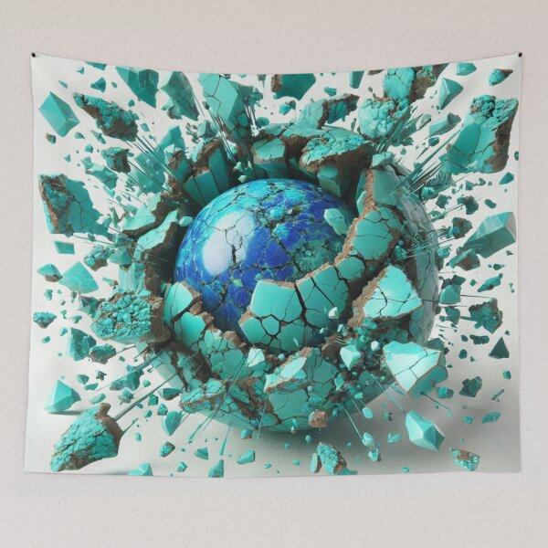Item preview, Gemstones of The world Turquoise with core of Lapis  designed and sold by ZulryLifestyles.