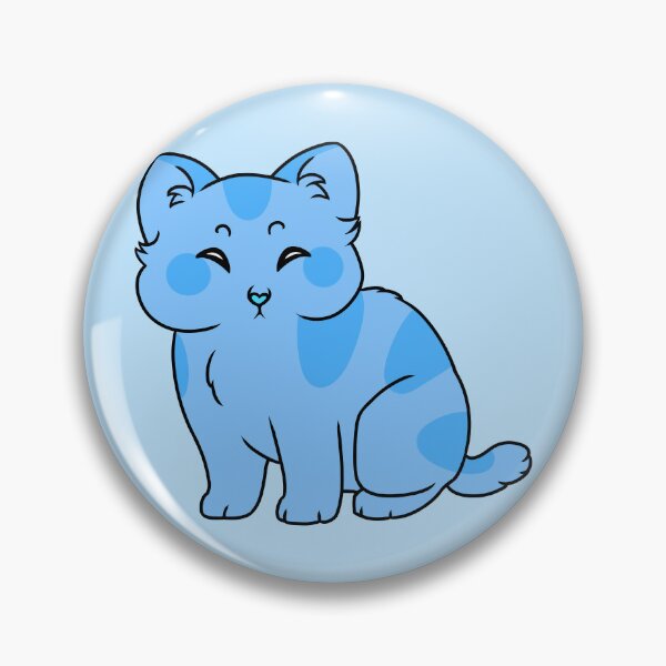Item preview, Gato chibi azul designed and sold by WindyFizz.