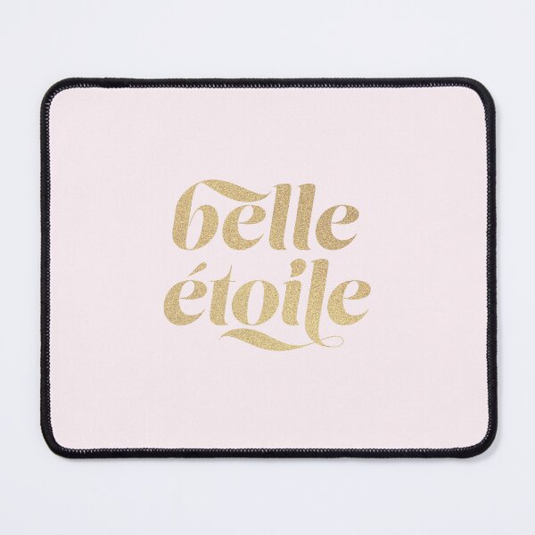 Item preview, French Saying ,"Belle étoile", Retro Typography in Faux Gold Glitter designed and sold by Dominiquevari.