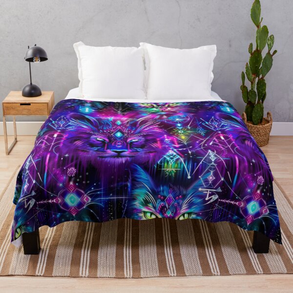 Item preview, Cosmic Cats: Neon Mystical Artwork designed and sold by Skolyak.