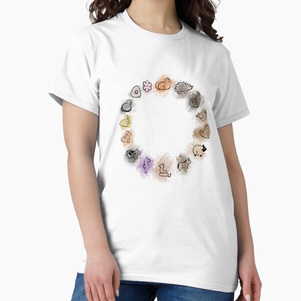 Vista previa del artículo con la obra «Rueda del zodiaco con cesta de frutas», diseñado y vendido por SqueakeeBee.