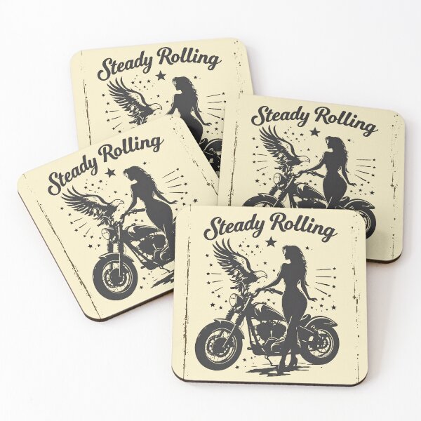 Item preview, Vintage Steady Rolling Bike Eagle Girl Print designed and sold by SteadyRolling.