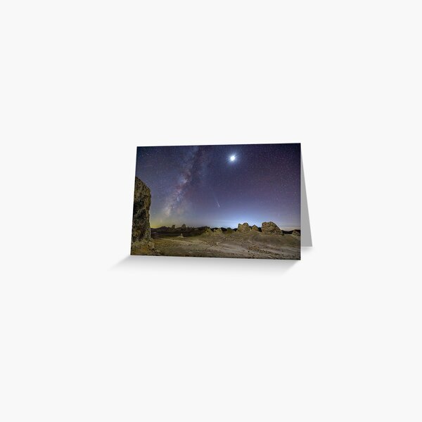 Item preview, Galaxy Traveler Comet Above the Trona Pinnacles designed and sold by Phodeobug.