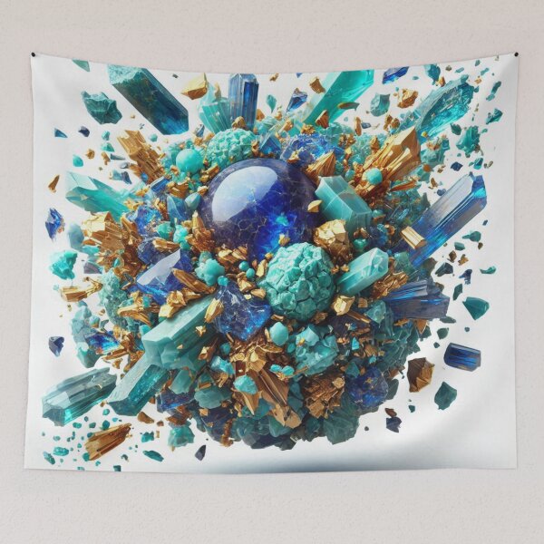 Item preview, Gemstones of the world Tanzanite's turquoise gold quartz  designed and sold by ZulryLifestyles.