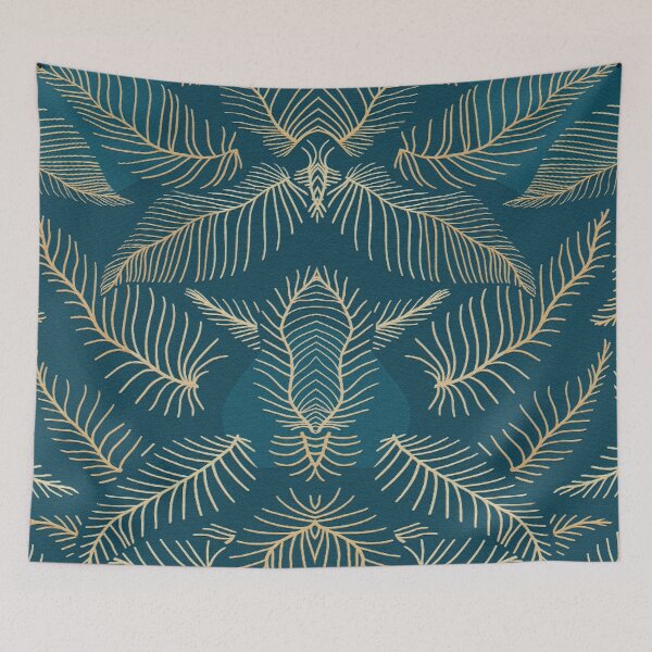 Item preview, Fine Digital Embroidery Leaves Pattern Floor Pillow – Elegant Home Decor designed and sold by paulo silveira.