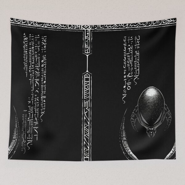 Item preview, Ancient Alien Scriptures: Black and White Art designed and sold by Skolyak.
