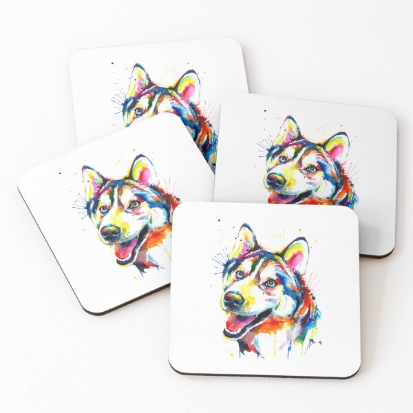 Item preview, Siberian Husky Dog Colorful Art designed and sold by doodIllustrate.