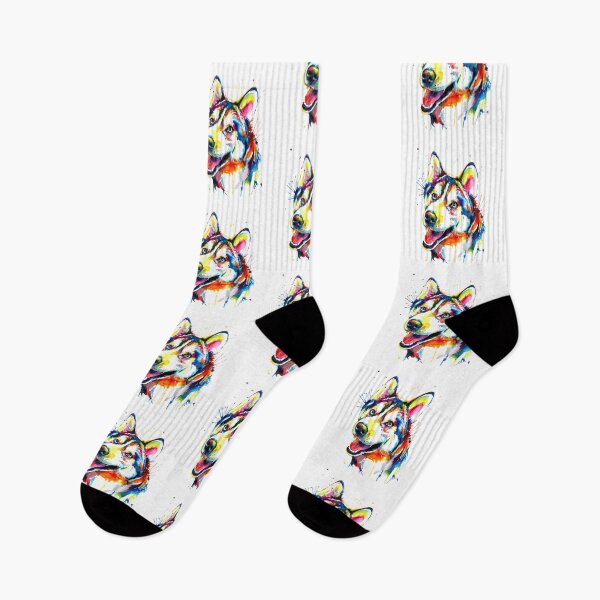 Item preview, Siberian Husky Dog Colorful Art designed and sold by doodIllustrate.