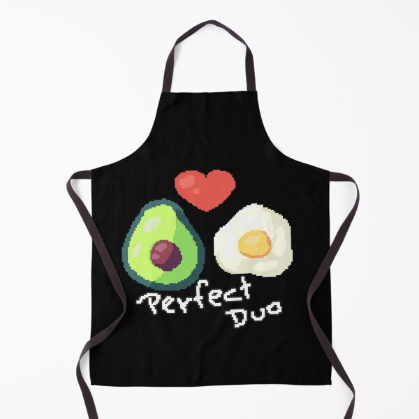 Item preview, Pixel art of avocado with fried egg and a perfect duo heart designed and sold by ZerpaGiovanna.
