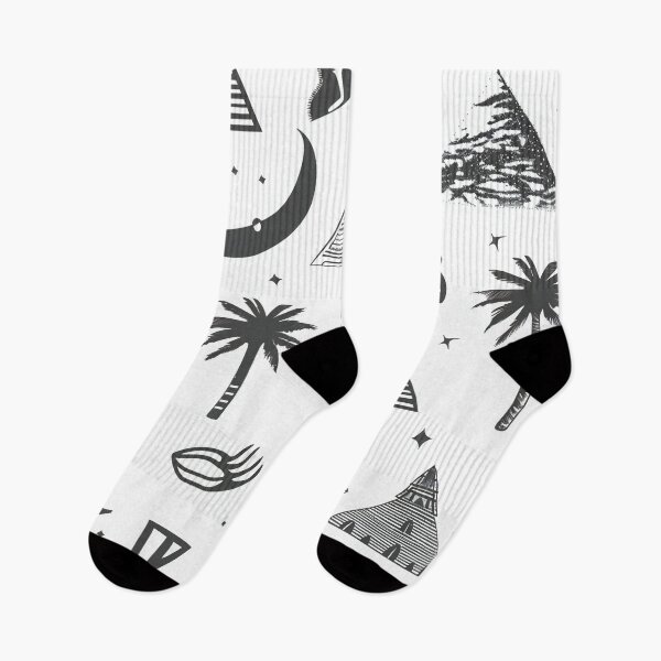 Item preview, Mystical Egypt Meets Tropics: Black and White Pattern designed and sold by Skolyak.