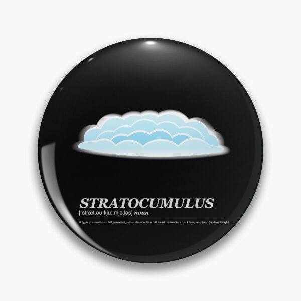 Item preview, Stratocumulus cloud illustration with meaning white text designed and sold by Athicha44.